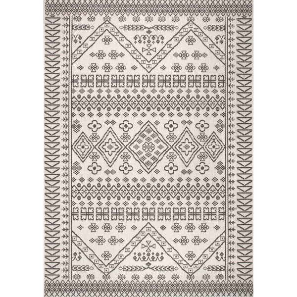 Union Rustic Jacoby Ivory Indoor/Outdoor Rug & Reviews Wayfair Canada